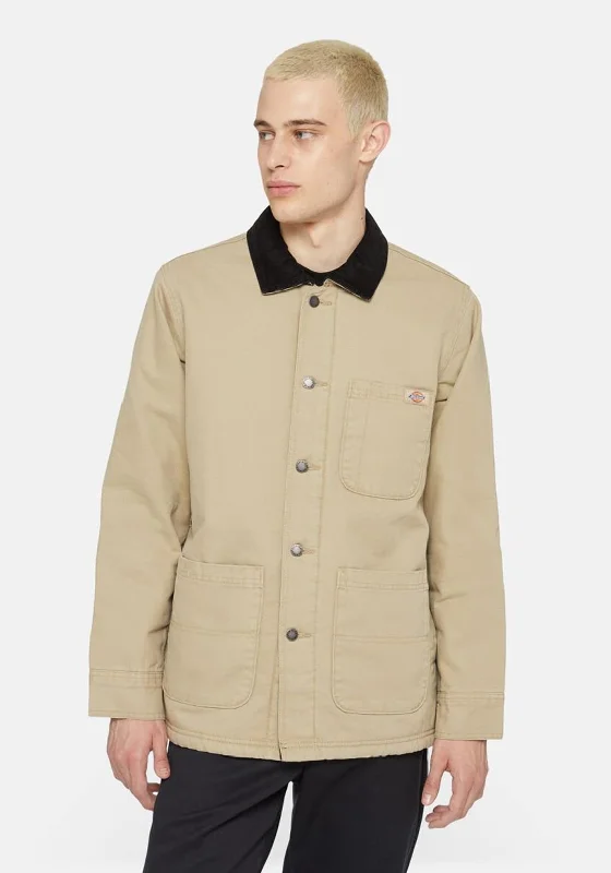 Dickies Duck Canvas Chore Jacket, Stone Washed Desert Sand