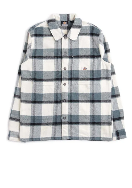 Dickies Coaling Check Overshirt, Grey & Blue