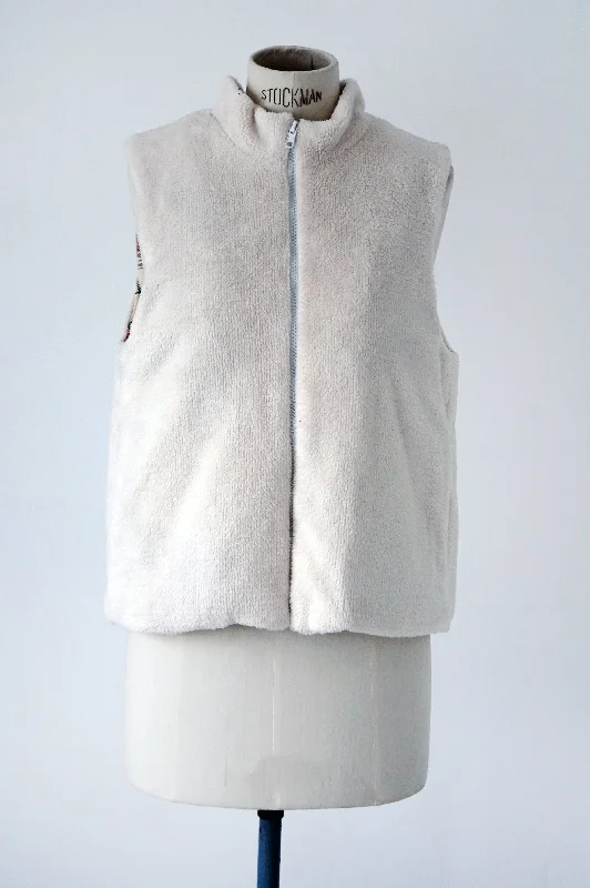 Furry White Vest