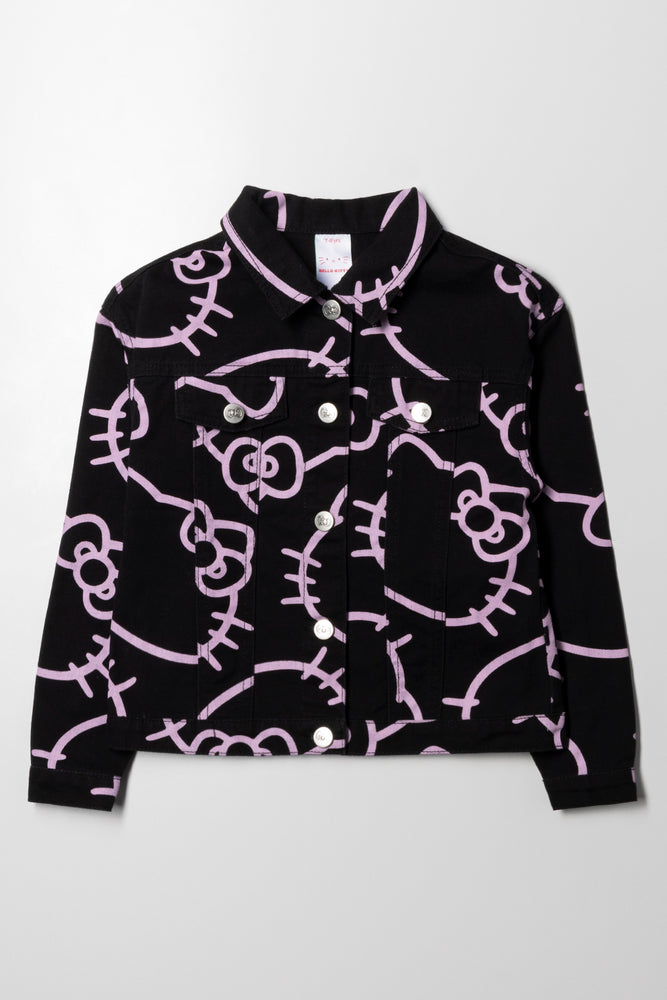 Hello Kitty Denim Jacket Black