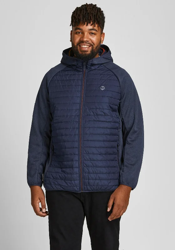 Jack & Jones + Fit Multi Quilted Jacket, Navy Blazer