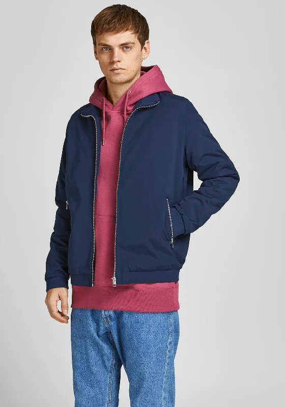 Jack & Jones Harrington Bomber Jacket, Navy Blazer