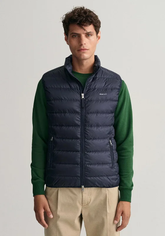 Gant Light Down Gilet, Evening Blue